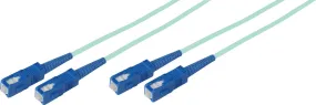 10-Meter 50/125 Fiber Optic Patch Cable Multimode Duplex SC to SC - 10-Gig Aqua