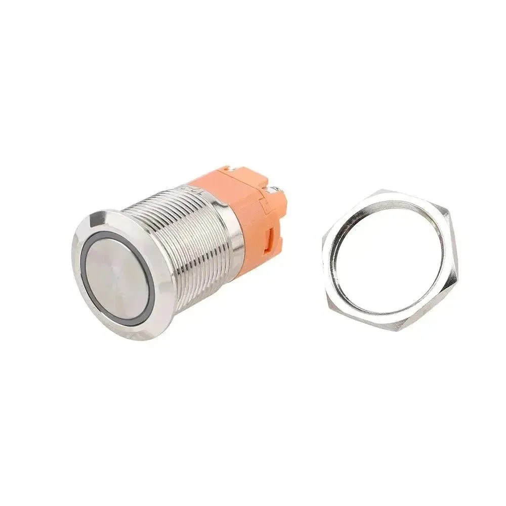 15A Hevay Duty Metal Push Button Switches With LED Ring Annular 19mm