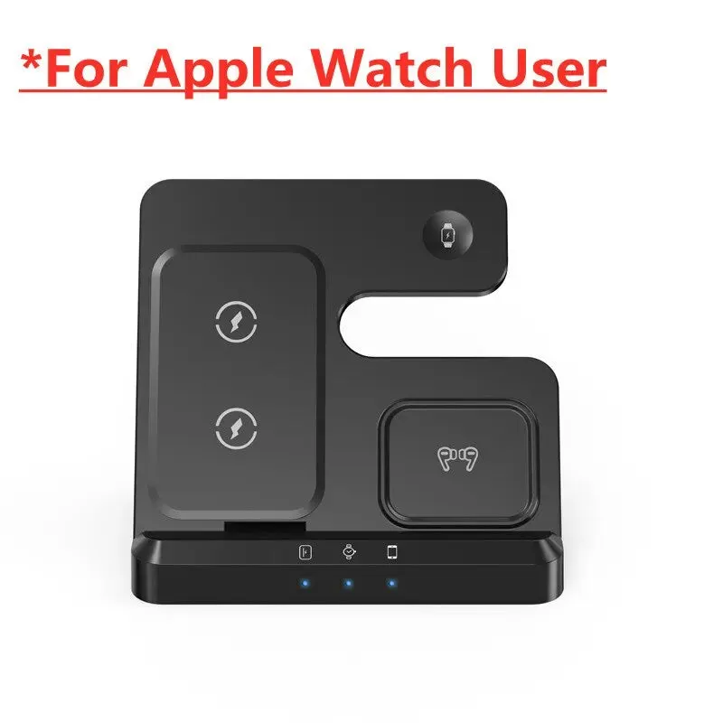 3 In 1 Wireless Charger Stand Pad For iPhone 15 14 13 Samsung S22 S21 Galaxy Watch 5 4 3 Active Buds Fast Charging Dock Station