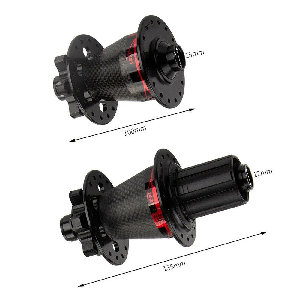 32 Hole Bicycle Hub Carbon Fiber MTB Mountain Bike Front & Rear Disc Brake Hubs