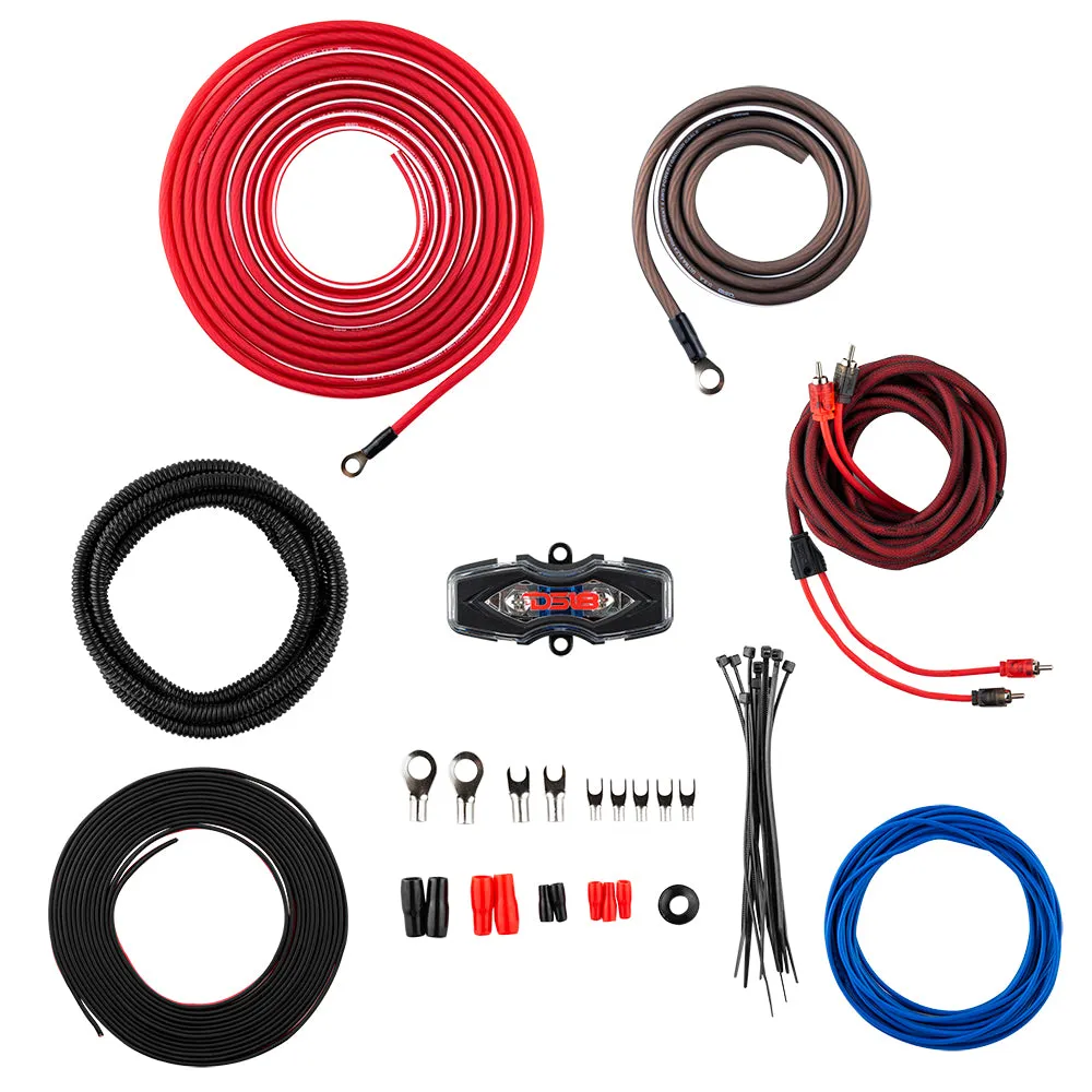 8-GA OFC 100% Copper Amplifier Installation Kit