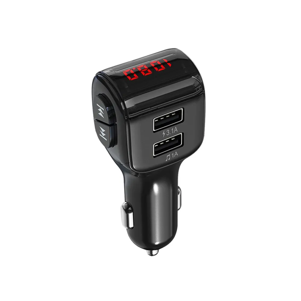 A01 Car Wireless Bluetooth MP3 Player Dual USB Charger Fast Charging FM Transmitter Hands-Free Phone Car Kit