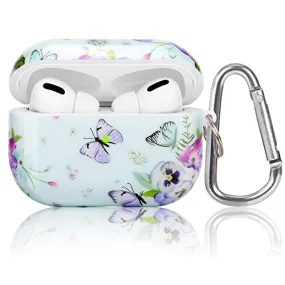 AirPods Pro 2nd Generation/1st Generation Case-KOREDA Cute Printed Design Hard Case for Airpods Pro 2, Shockproof Protective Cover for Airpods Pro (2023/2022/2019) with Keychain for Girls Women Men