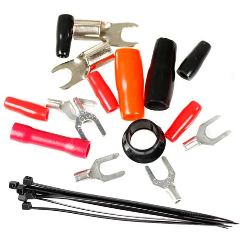 Alphasonik 8 Gauge Amplifier Wiring Kit Orange Power Wire ANL Fuse Style AAK8G