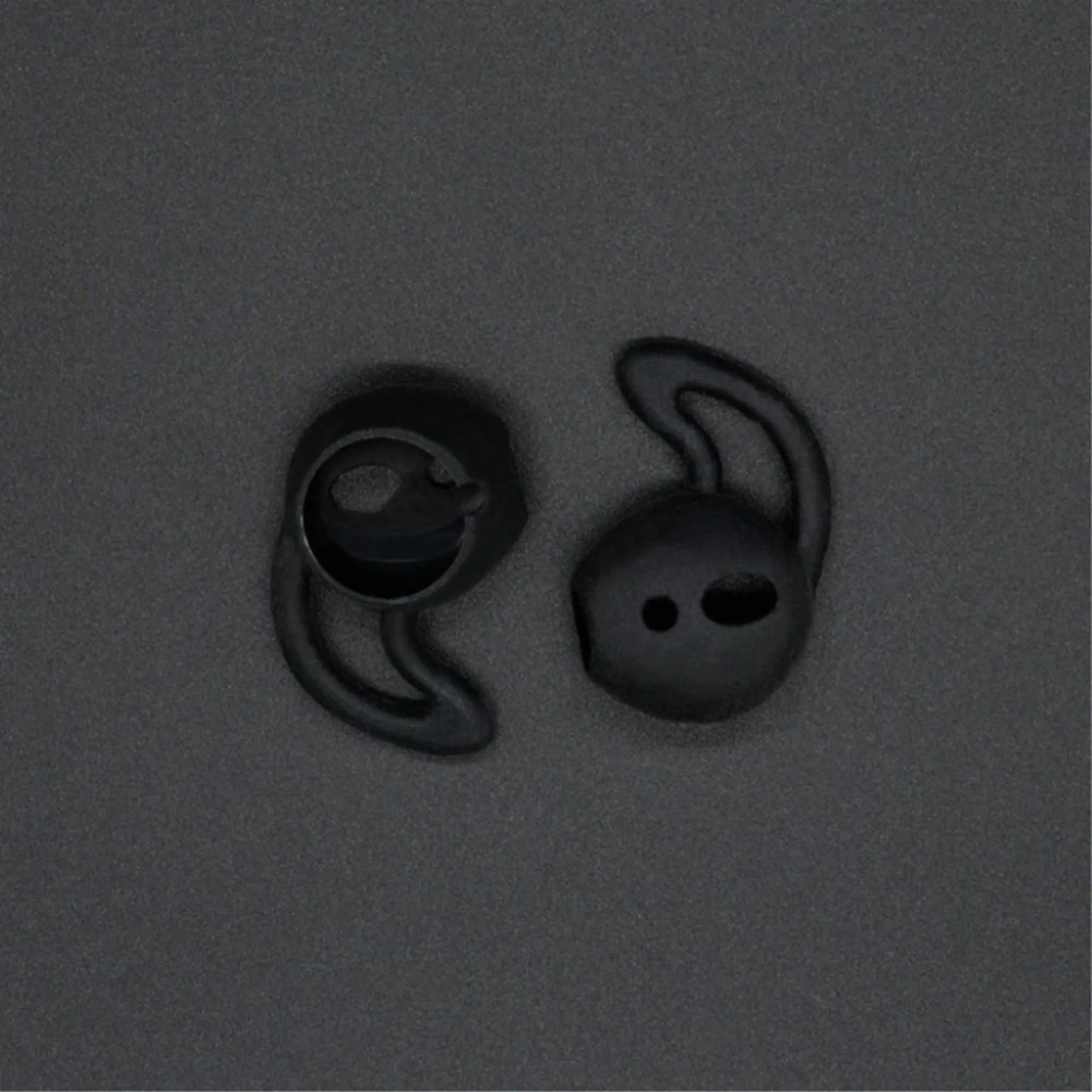Apple Airpods 1 pair silicone ear hocks skin cover replacement - Black