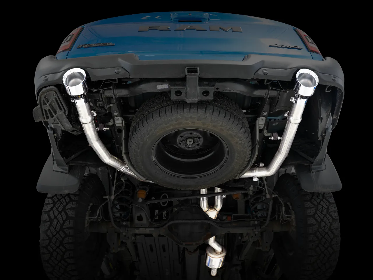 AWE 0FG Exhaust Ram 1500 & Ram Rebel (2019-2024) 3" w/ Chrome / Diamond Black Tips