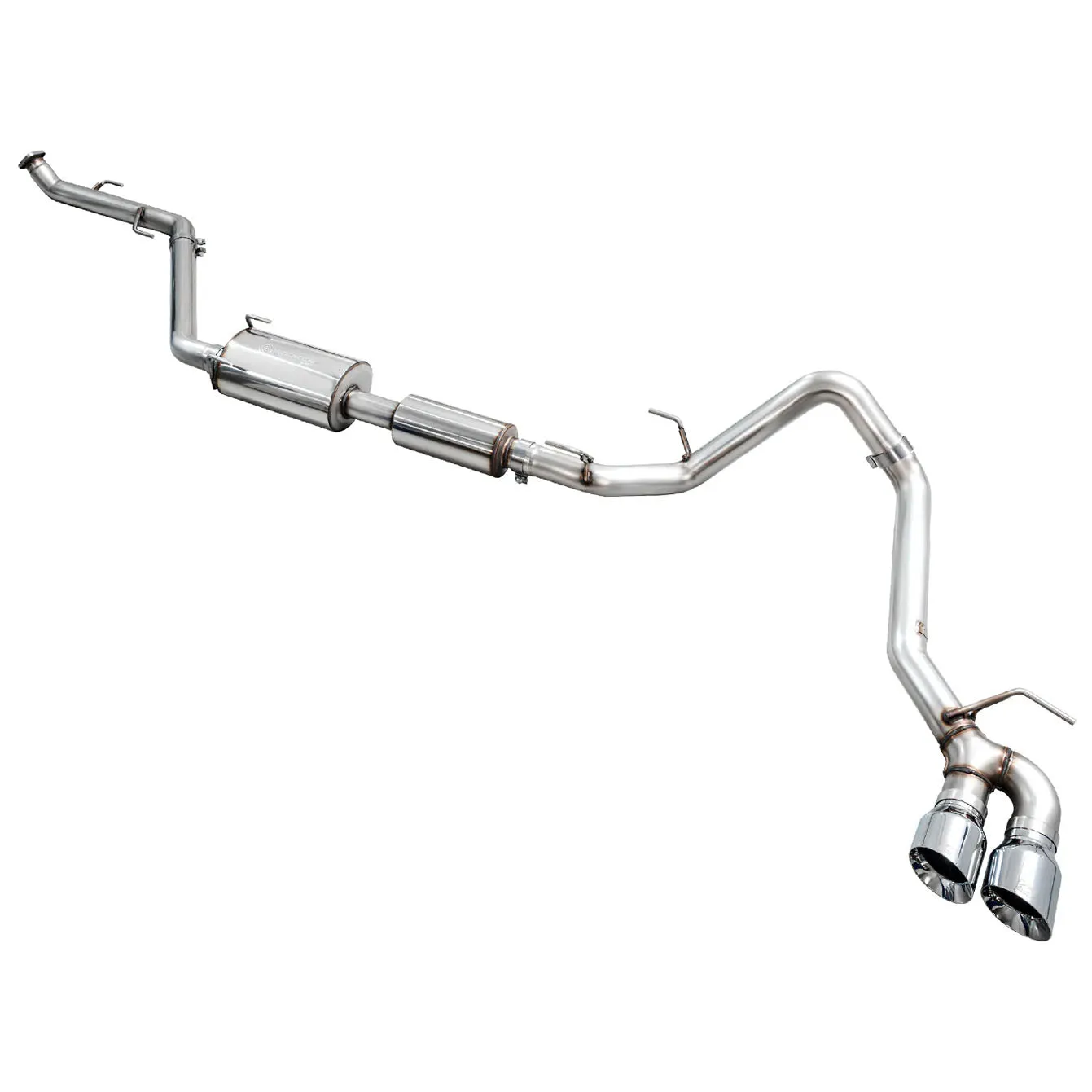 AWE Catback Exhaust System Dual Chrome Silver Tips | 2024  Toyota Tacoma