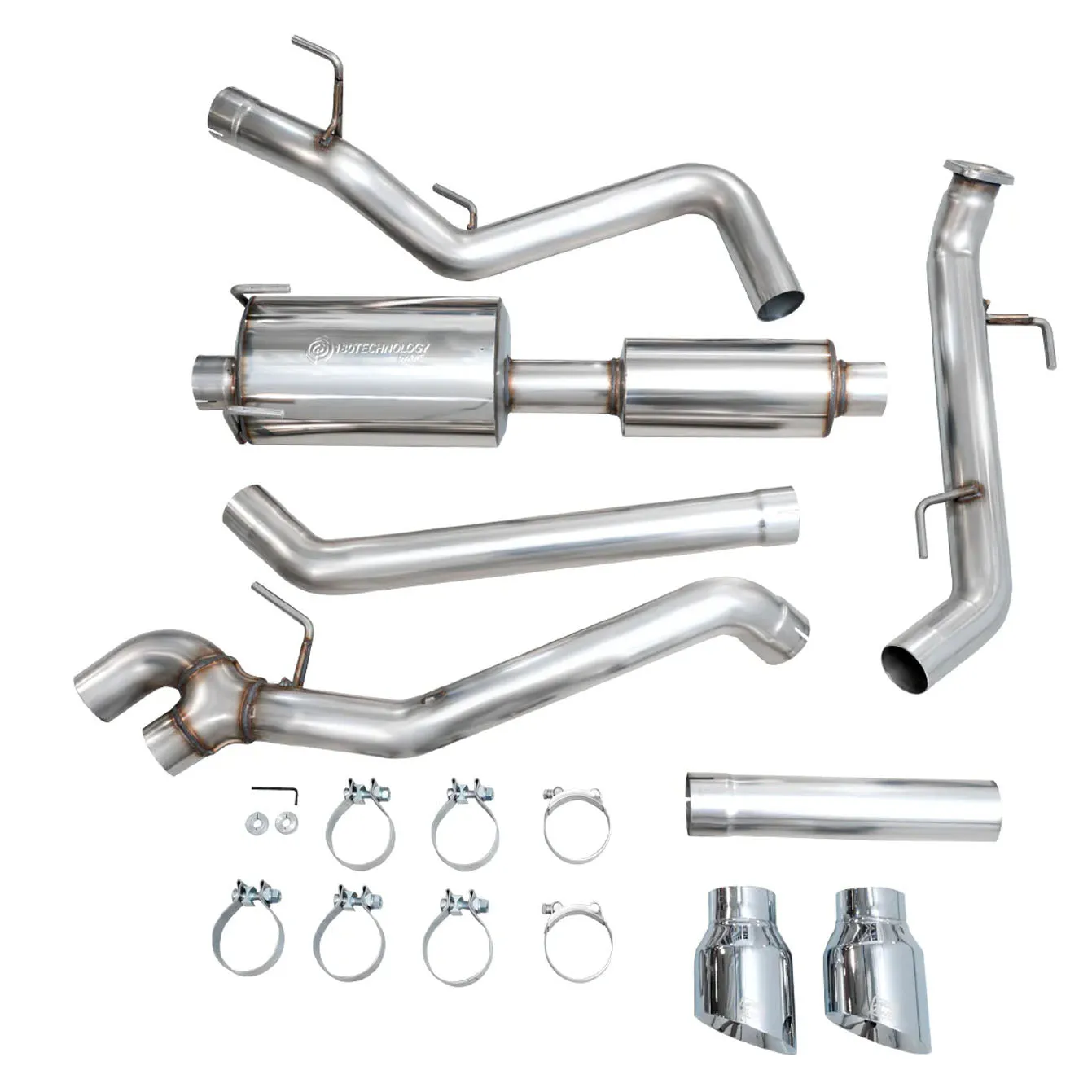 AWE Catback Exhaust System Dual Chrome Silver Tips | 2024  Toyota Tacoma
