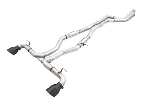 AWE Resonated Track Edition Exhaust - 5in Diamond Black Tips | 2020  Toyota GR Supra A90