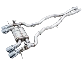 AWE SwitchPath Catback Exhaust for BMW G8X M3/M4 - Chrome Silver Tips
