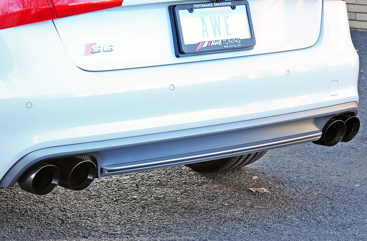 AWE Touring Edition Exhaust for Audi C7 S6 4.0T - Diamond Black Tips