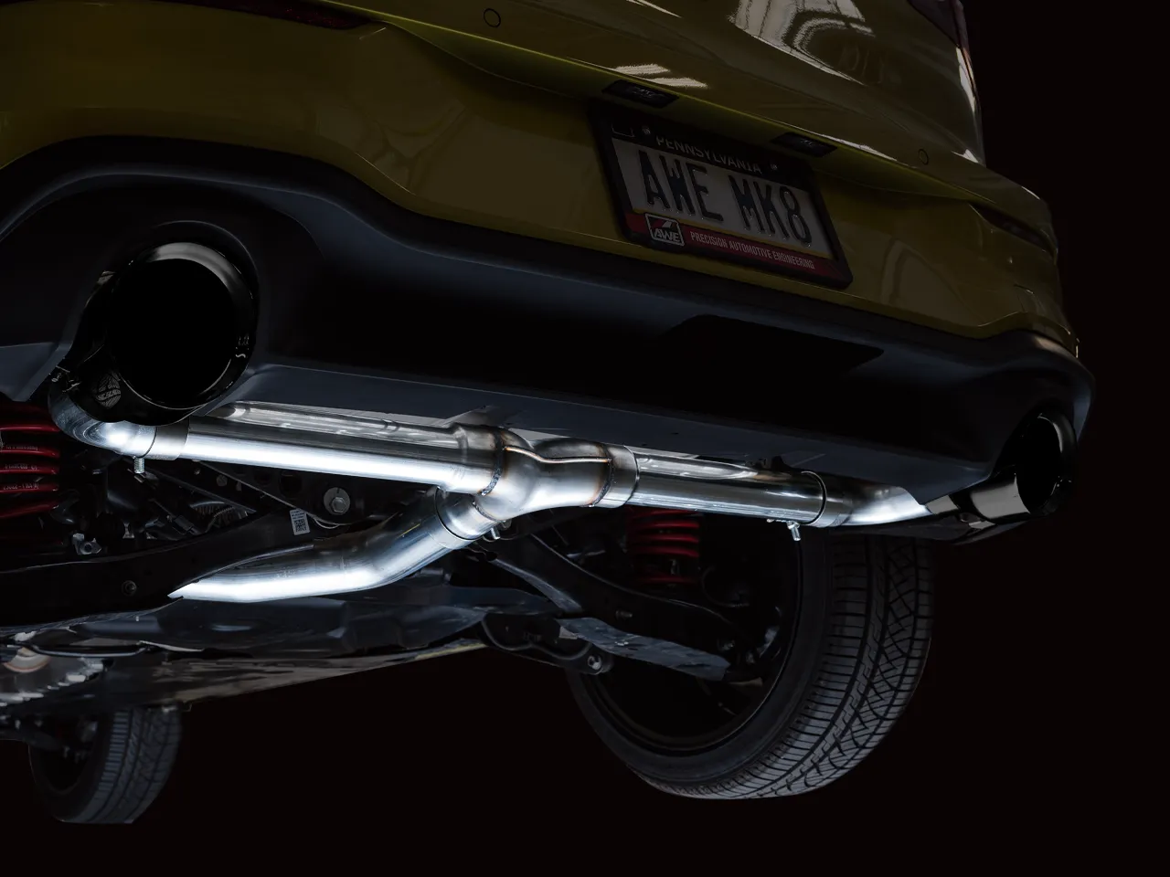 AWE Touring Edition Exhaust for VW MK8 GTI - Diamond Black Tips