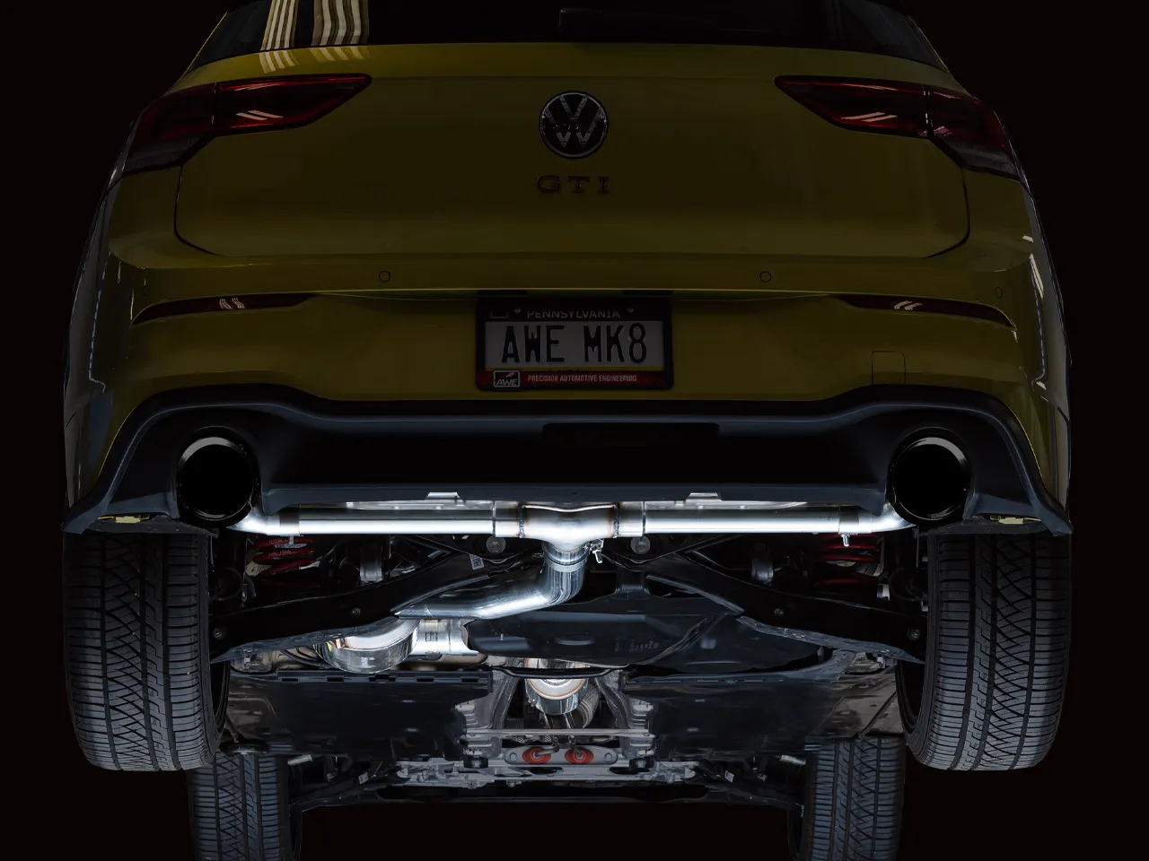 AWE Touring Edition Exhaust for VW MK8 GTI - Diamond Black Tips