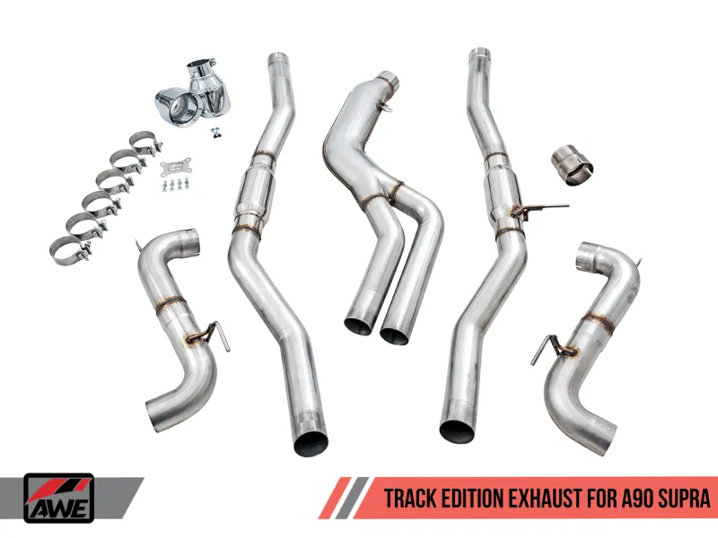 AWE Track Edition Exhaust - 5in Chrome Silver Tips | 2020  Toyota GR Supra A90