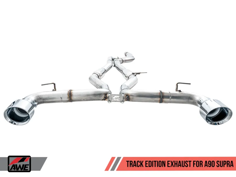 AWE Track Edition Exhaust - 5in Chrome Silver Tips | 2020  Toyota GR Supra A90