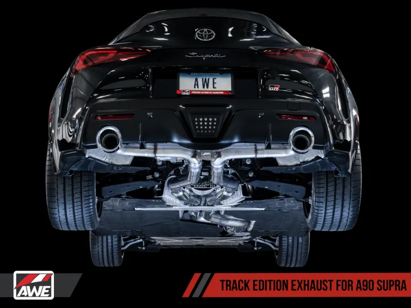 AWE Track Edition Exhaust - 5in Chrome Silver Tips | 2020  Toyota GR Supra A90