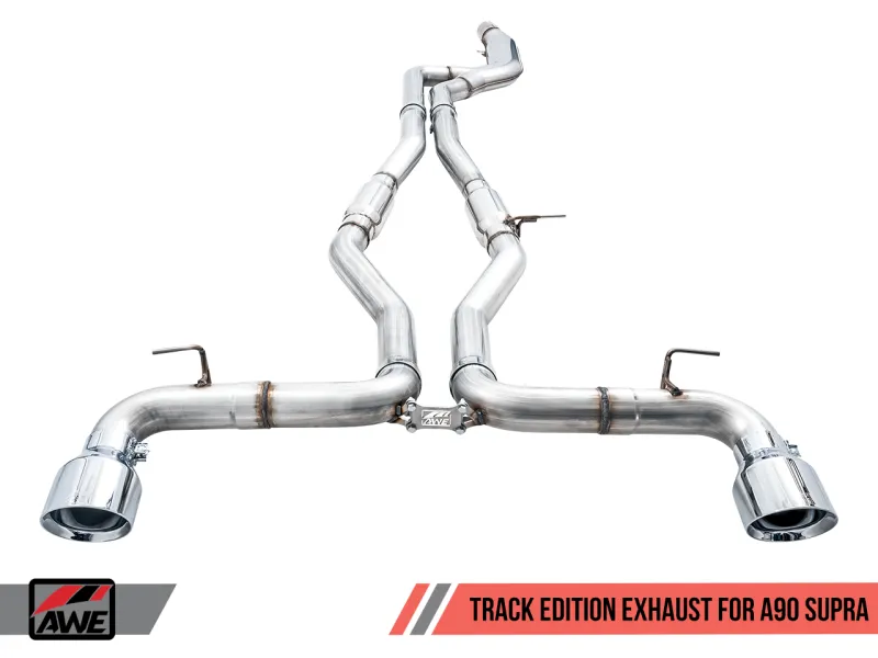 AWE Track Edition Exhaust - 5in Chrome Silver Tips | 2020  Toyota GR Supra A90
