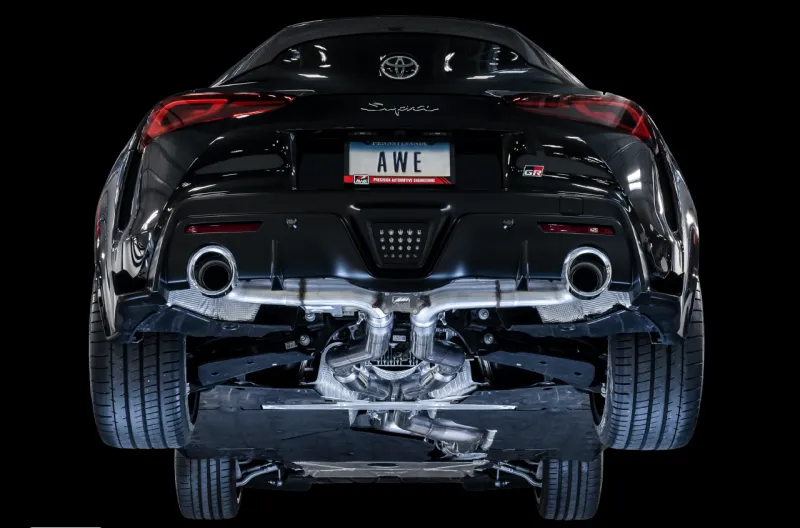 AWE Track Edition Exhaust - 5in Chrome Silver Tips | 2020  Toyota GR Supra A90