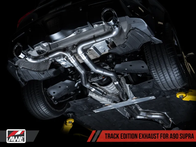 AWE Track Edition Exhaust - 5in Chrome Silver Tips | 2020  Toyota GR Supra A90