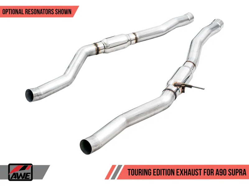 AWE Track Edition Exhaust - 5in Chrome Silver Tips | 2020  Toyota GR Supra A90