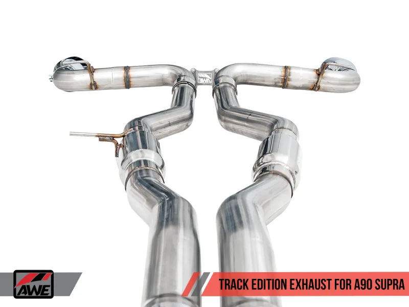 AWE Track Edition Exhaust - 5in Chrome Silver Tips | 2020  Toyota GR Supra A90