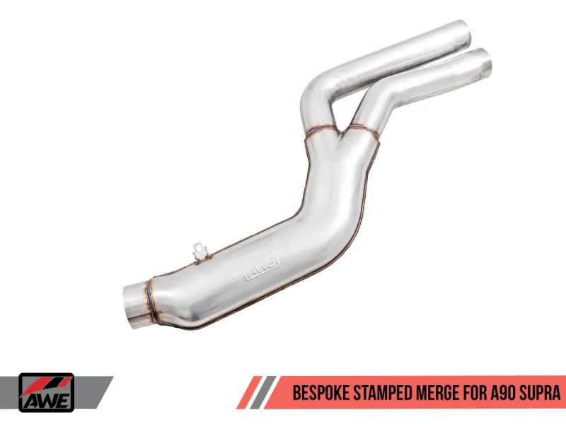 AWE Track Edition Exhaust - 5in Chrome Silver Tips | 2020  Toyota GR Supra A90