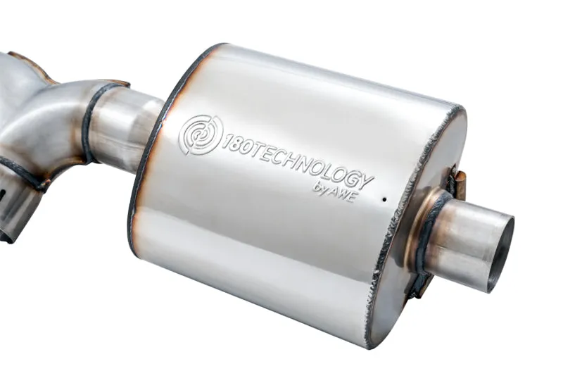 AWE Tread Edition Axle-Back Exhaust (Dual Rear Exit, Polished Tips): Jeep Wrangler JL 2018 - 2024 (2.0L I4 / 3.6L V6)