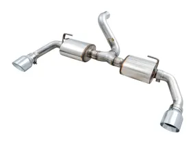 AWE Tread Edition Axle-Back Exhaust (Dual Rear Exit, Polished Tips): Jeep Wrangler JL 2018 - 2024 (2.0L I4 / 3.6L V6)