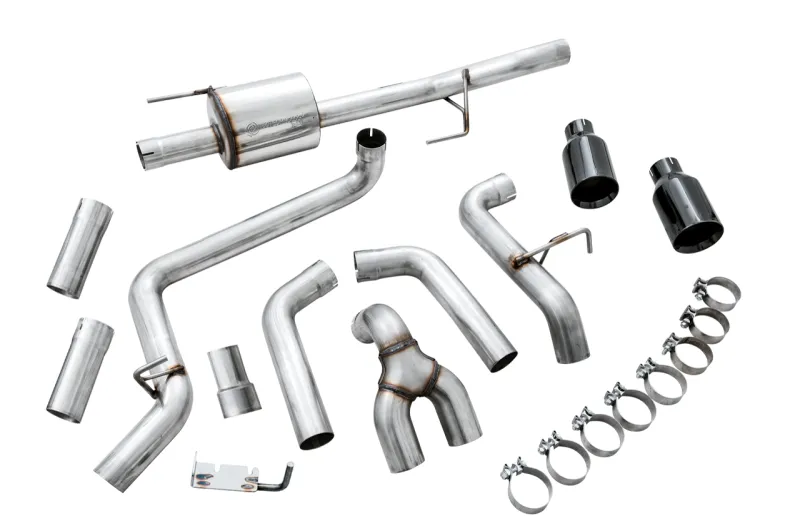 AWE Tuning 2015  Ford F-150 0FG Dual Exit Performance Exhaust System w/5in Diamond Black Tips
