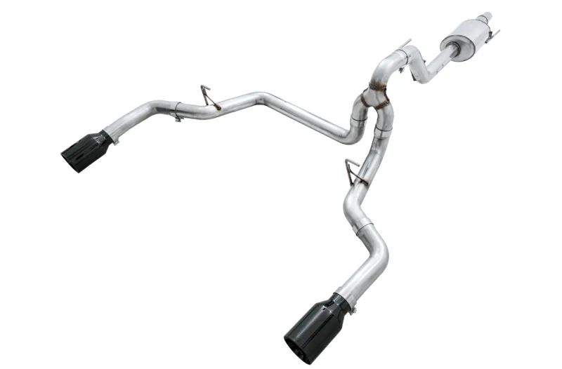 AWE Tuning 2015  Ford F-150 0FG Dual Exit Performance Exhaust System w/5in Diamond Black Tips