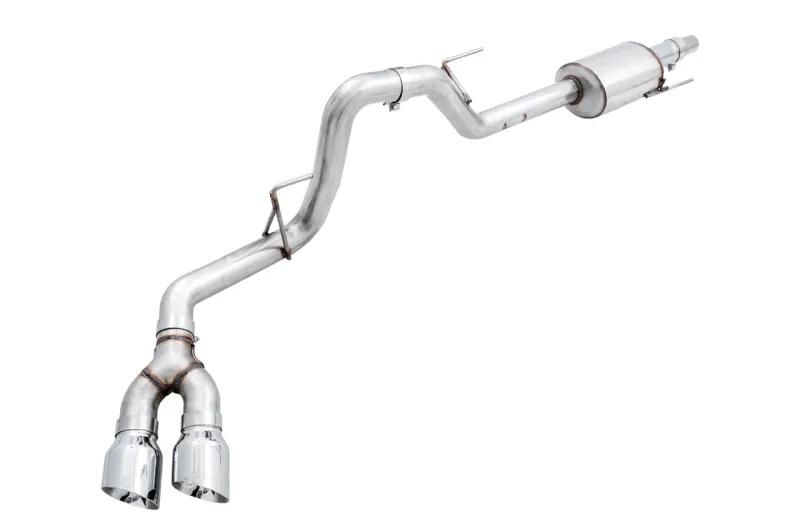 AWE Tuning 2015  Ford F-150 0FG Single Exit Performance Exhaust System w/4.5in Chrome Silver Tips