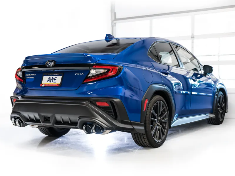 AWE Tuning 2022  VB Subaru WRX Track Edition Exhaust - Chrome Silver Tips