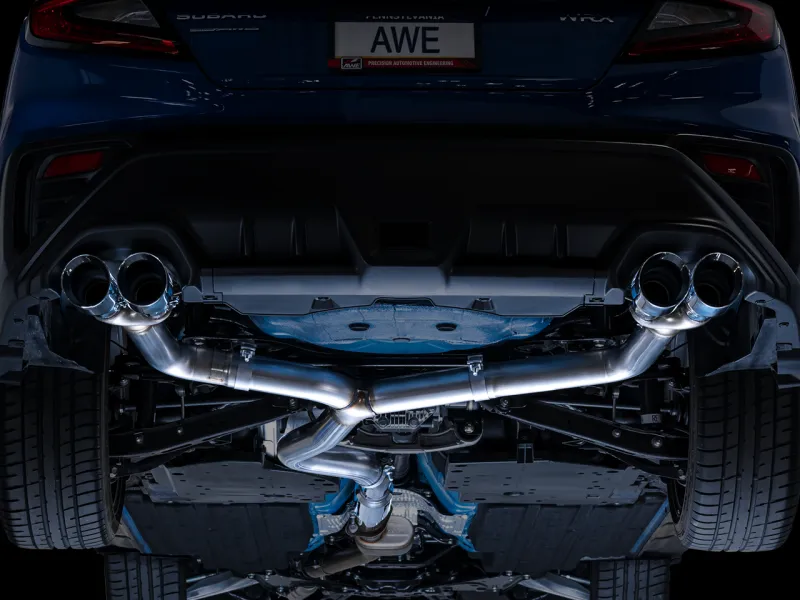 AWE Tuning 2022  VB Subaru WRX Track Edition Exhaust - Chrome Silver Tips