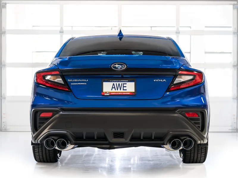 AWE Tuning 2022  VB Subaru WRX Track Edition Exhaust - Chrome Silver Tips