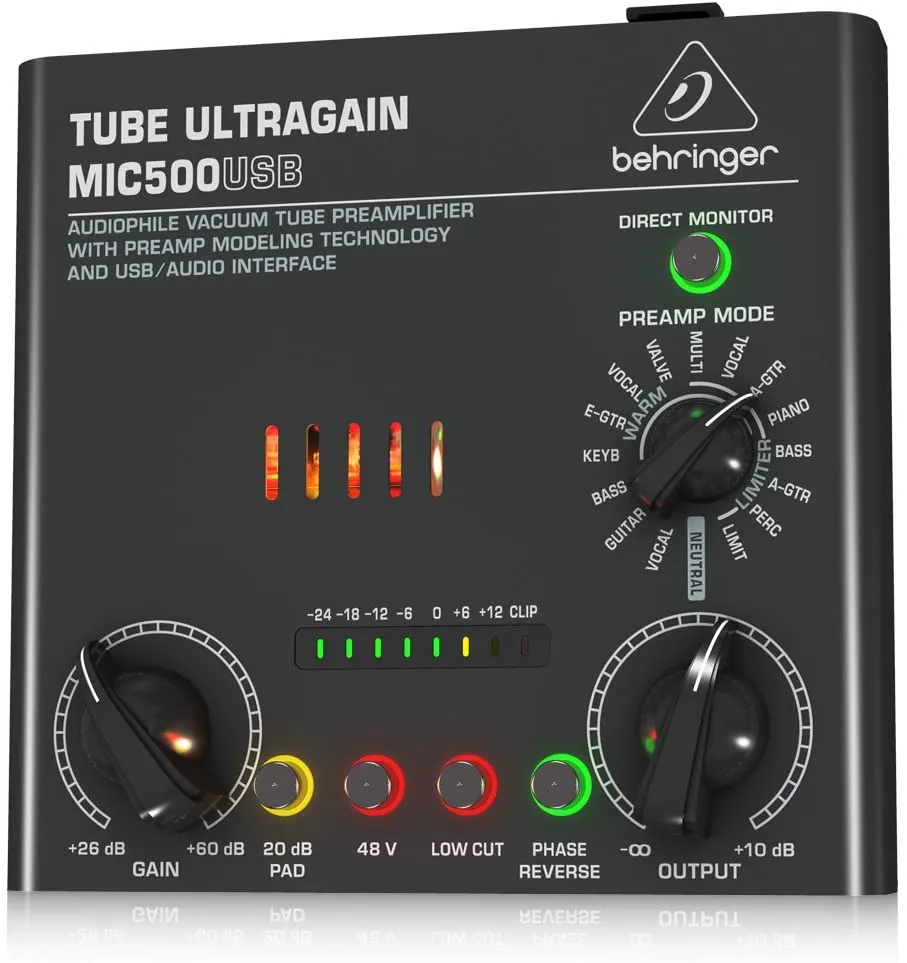 Behringer MIC500USB Tube Microphone Preamp