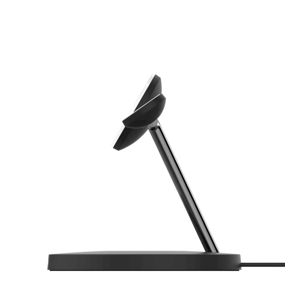 Belkin 15W Magsafe 3 in 1 Magnetic Wireless Charger For iPhone 12/13/1/15/16 series- Black -Black