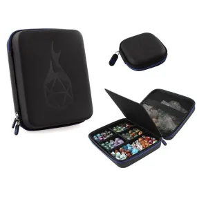 Blue Dice Box and Dice Tray with Removable Dice Holder