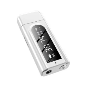 Bluetooth 5.0 Audio Wireless Receiver Transmitter Adapter White MP3 Player AUX FM Dual Output TF USB 3.5Mm Jack for TV PC Car Kit