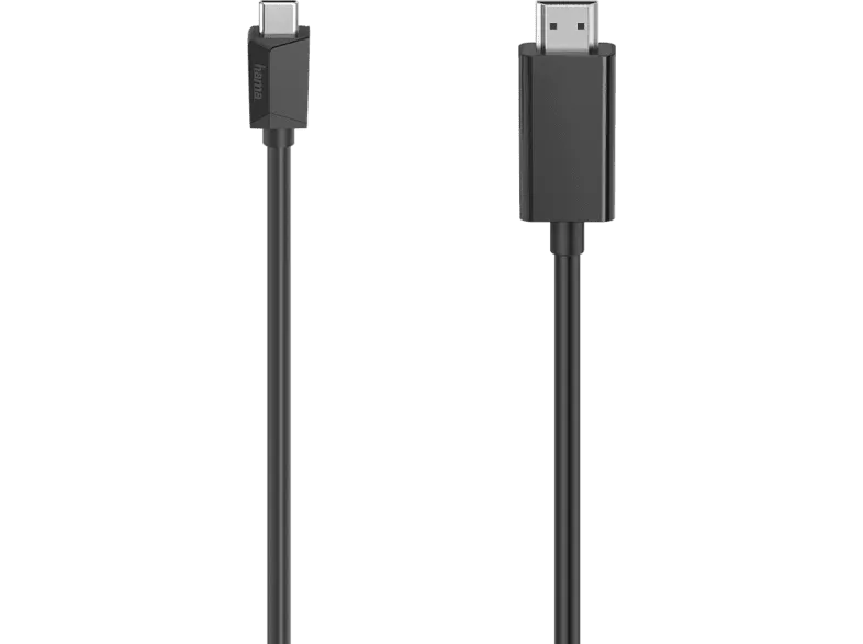 Cable USB - Hama Essential Line, USB - C conección HDMI™, Ultra-HD 4K, 3,00 m, Negro