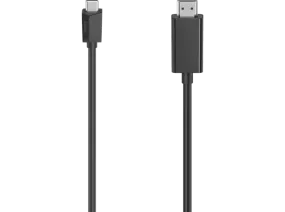 Cable USB - Hama Essential Line, USB - C conección HDMI™, Ultra-HD 4K, 3,00 m, Negro