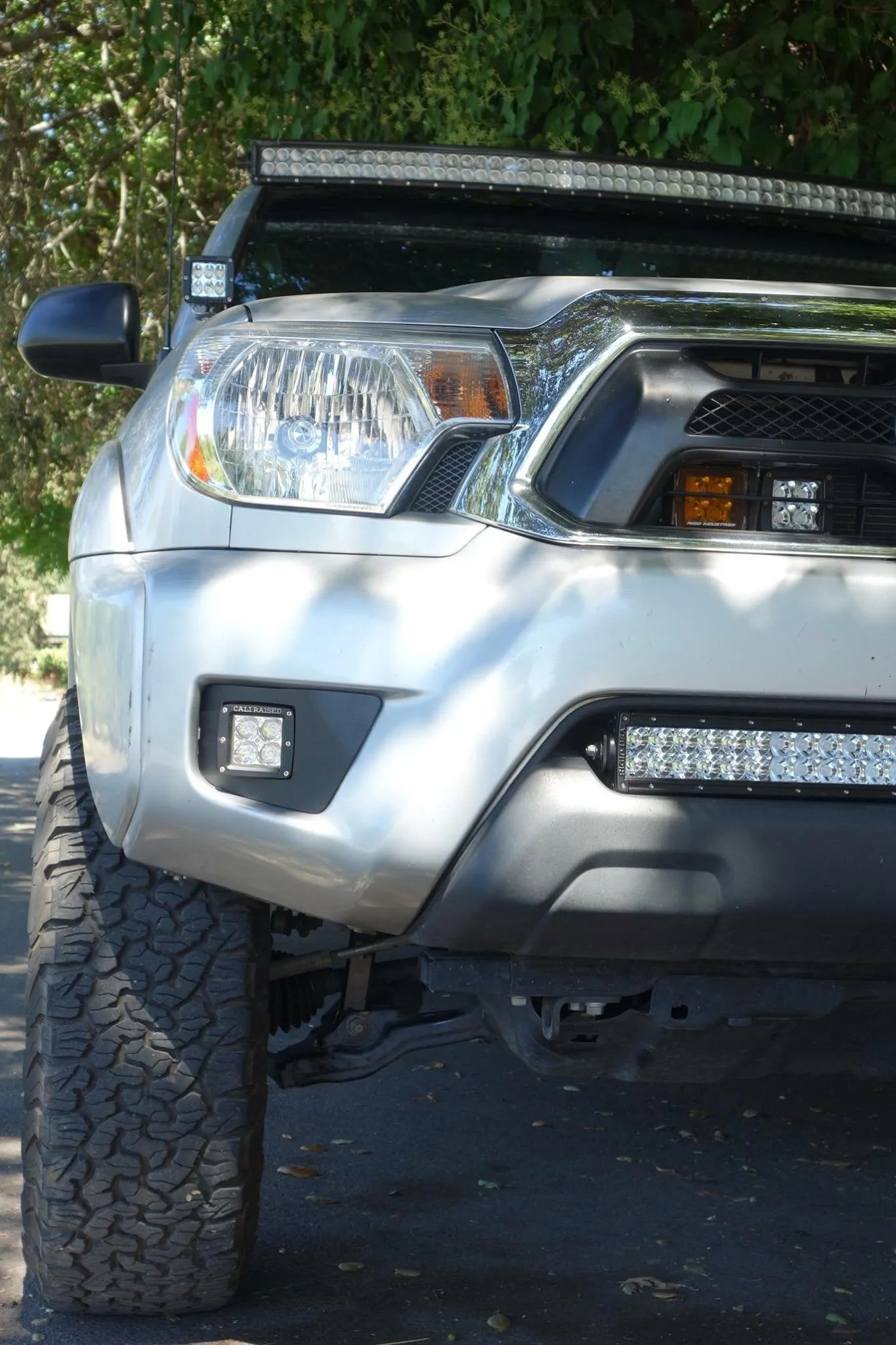 Cali Raised 2012-2015 Toyota Tacoma Fog Light LED Pod Replacements Brackets Kit