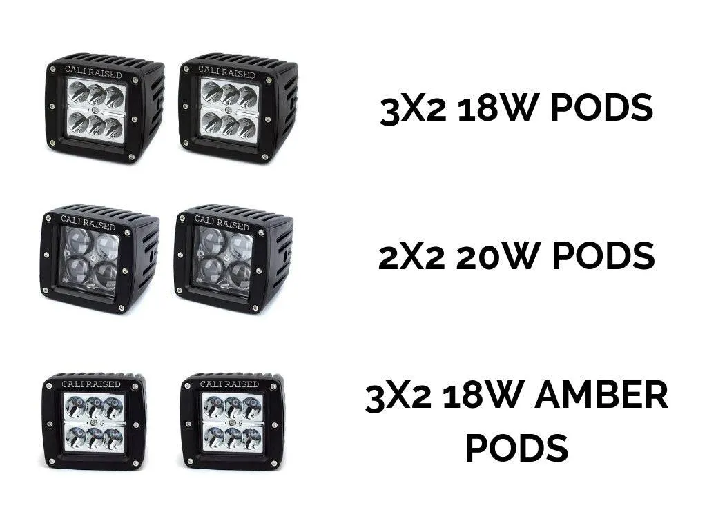 Cali Raised LED Fog Light Pod Combo - 2014-2021 Toyota Tundra