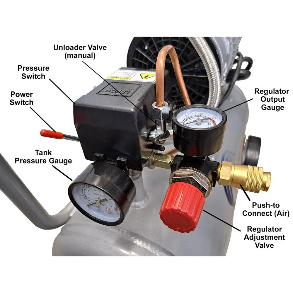 California Air Tools 8010 Air Compressor 1hp (8 Gal. Steel Tank)