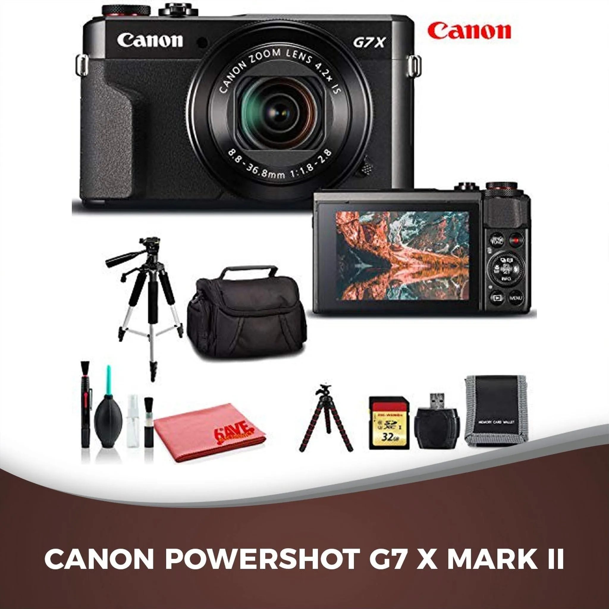 Canon PowerShot G7 X Mark II Digital Camera (International Model) - Premium Kit