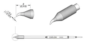 Cartridge Bent Ø 0.4 S1 L-10PK