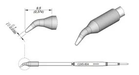 Cartridge Bent Ø 1.0 L-10PK