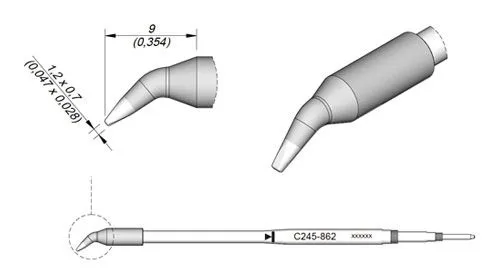 Cartridge Bent 1.2 x 0.7 L-10PK