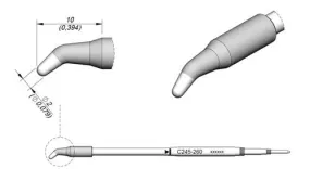 Cartridge Bent Ø2 HT-10PK