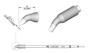 Cartridge Bent 2.2 x 1.0 L-10PK
