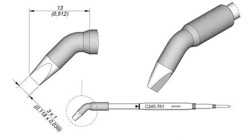 Cartridge Bent 3.0 x 1.0-10PK